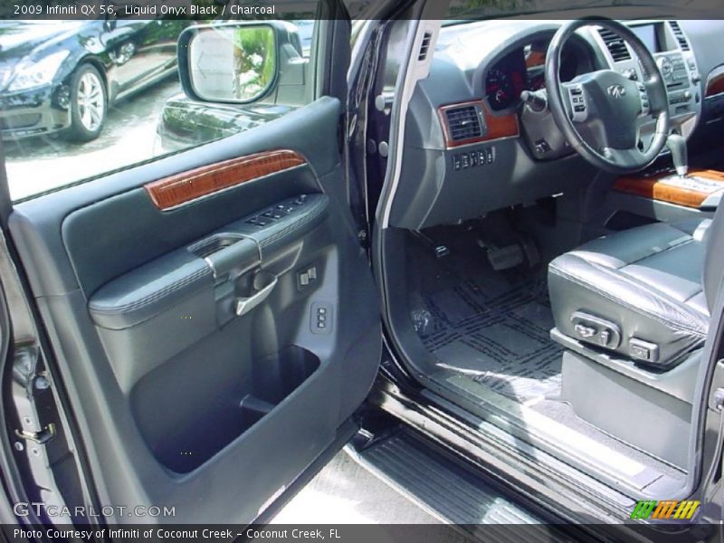 Liquid Onyx Black / Charcoal 2009 Infiniti QX 56