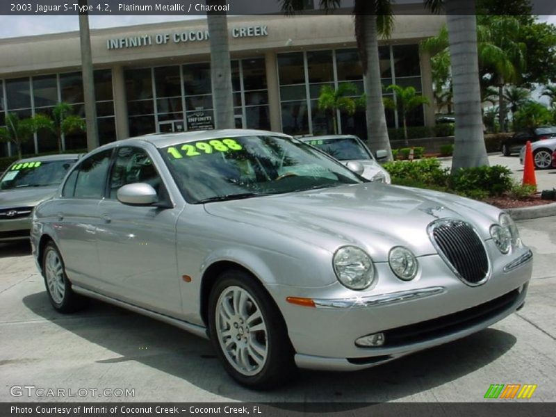 Platinum Metallic / Charcoal 2003 Jaguar S-Type 4.2