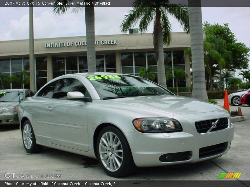 Silver Metallic / Off-Black 2007 Volvo C70 T5 Convertible