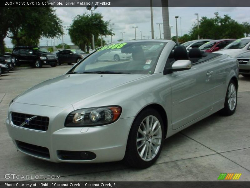 Silver Metallic / Off-Black 2007 Volvo C70 T5 Convertible