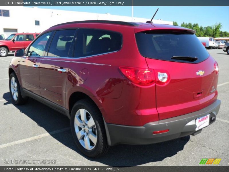 Red Jewel Metallic / Dark Gray/Light Gray 2011 Chevrolet Traverse LT