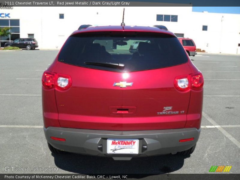Red Jewel Metallic / Dark Gray/Light Gray 2011 Chevrolet Traverse LT