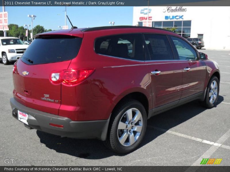 Red Jewel Metallic / Dark Gray/Light Gray 2011 Chevrolet Traverse LT