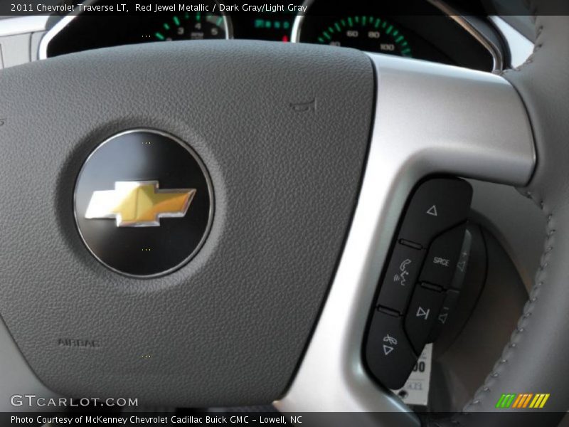 Red Jewel Metallic / Dark Gray/Light Gray 2011 Chevrolet Traverse LT
