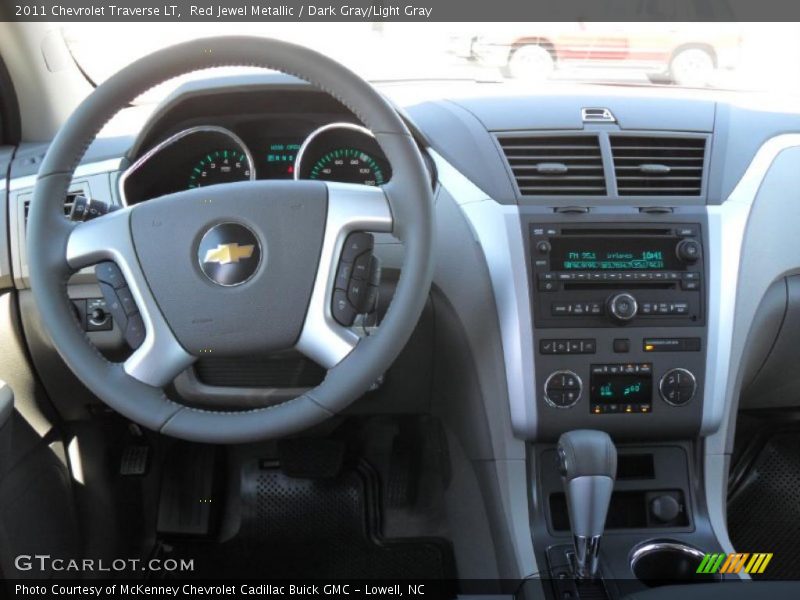 Red Jewel Metallic / Dark Gray/Light Gray 2011 Chevrolet Traverse LT