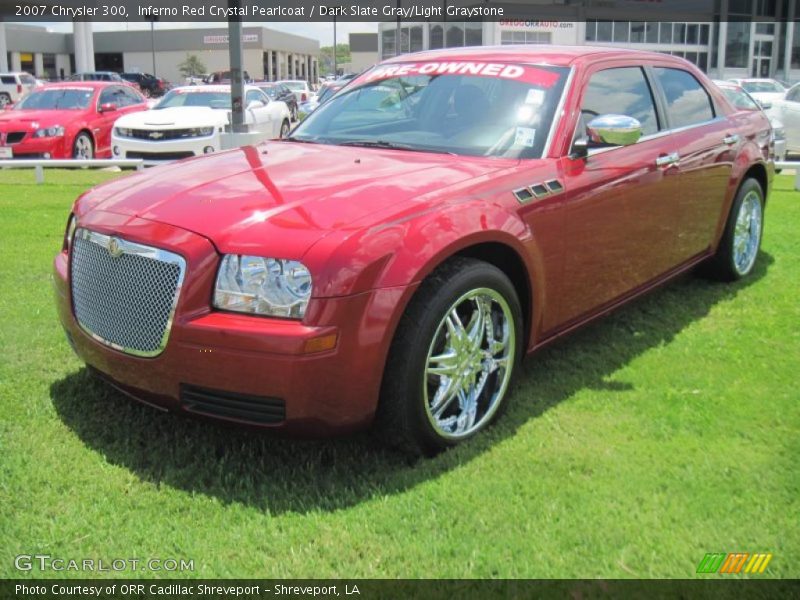 Inferno Red Crystal Pearlcoat / Dark Slate Gray/Light Graystone 2007 Chrysler 300
