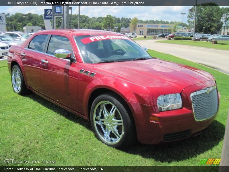 Inferno Red Crystal Pearlcoat / Dark Slate Gray/Light Graystone 2007 Chrysler 300