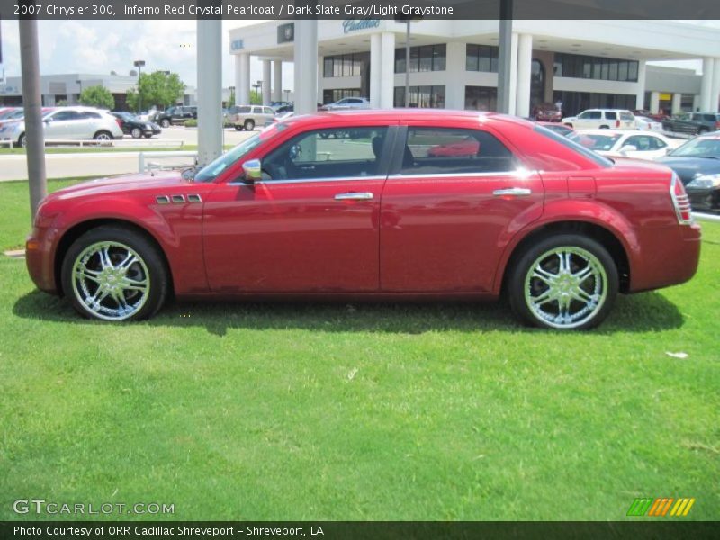 Inferno Red Crystal Pearlcoat / Dark Slate Gray/Light Graystone 2007 Chrysler 300