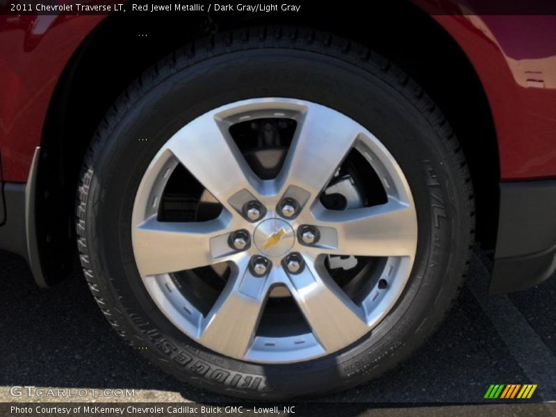 Red Jewel Metallic / Dark Gray/Light Gray 2011 Chevrolet Traverse LT