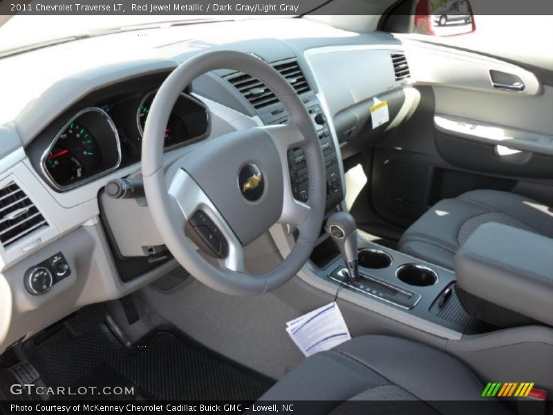 Red Jewel Metallic / Dark Gray/Light Gray 2011 Chevrolet Traverse LT