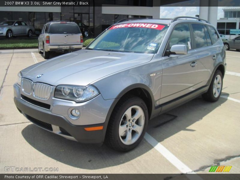 Silver Grey Metallic / Black 2007 BMW X3 3.0si