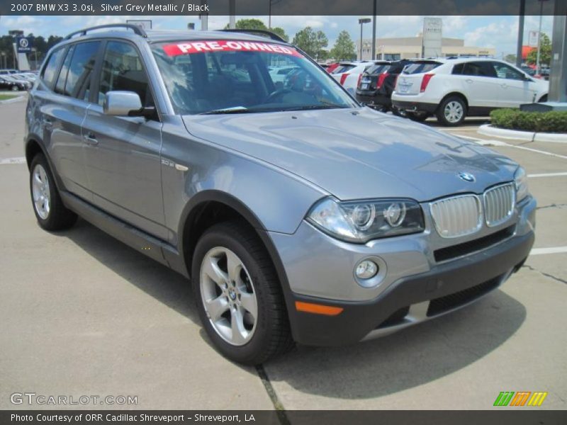 Silver Grey Metallic / Black 2007 BMW X3 3.0si
