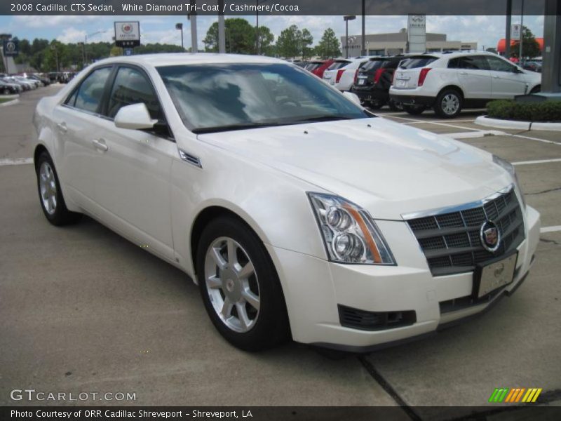 White Diamond Tri-Coat / Cashmere/Cocoa 2008 Cadillac CTS Sedan