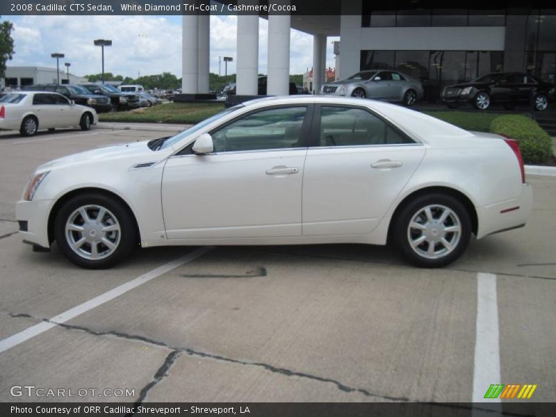 White Diamond Tri-Coat / Cashmere/Cocoa 2008 Cadillac CTS Sedan