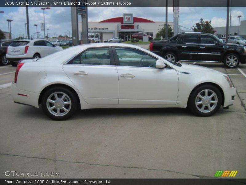 White Diamond Tri-Coat / Cashmere/Cocoa 2008 Cadillac CTS Sedan