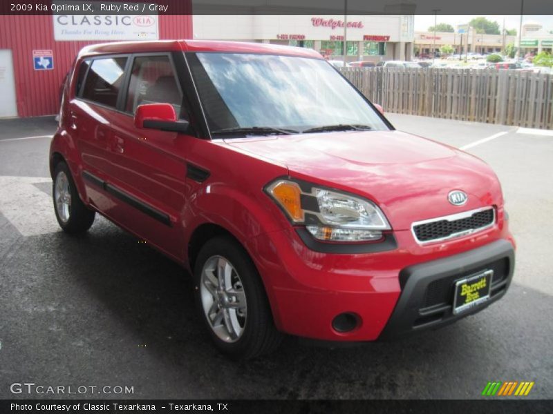 Ruby Red / Gray 2009 Kia Optima LX