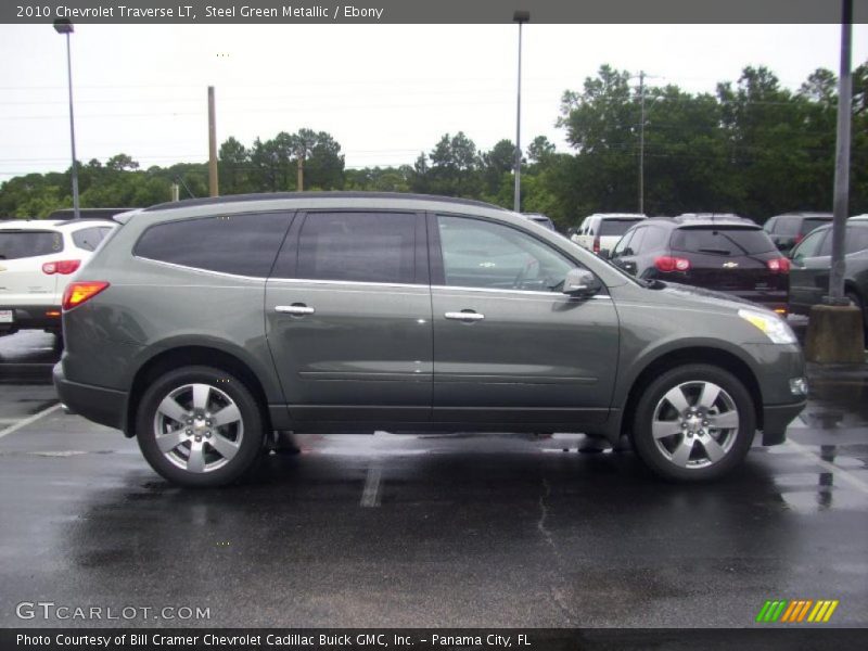 Steel Green Metallic / Ebony 2010 Chevrolet Traverse LT