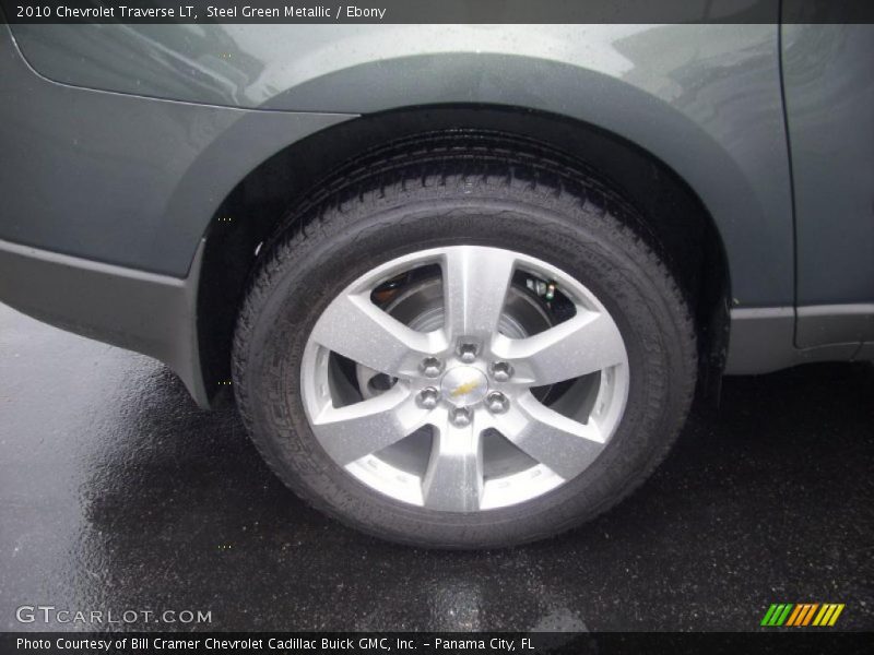 Steel Green Metallic / Ebony 2010 Chevrolet Traverse LT