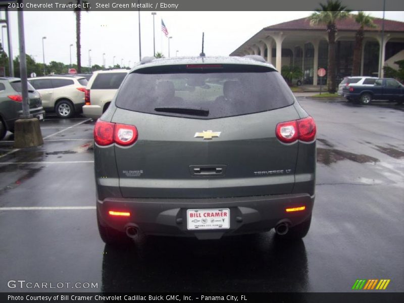 Steel Green Metallic / Ebony 2010 Chevrolet Traverse LT