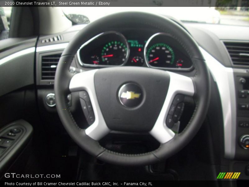 Steel Green Metallic / Ebony 2010 Chevrolet Traverse LT