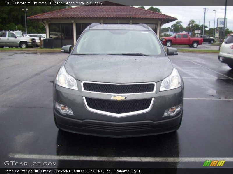 Steel Green Metallic / Ebony 2010 Chevrolet Traverse LT