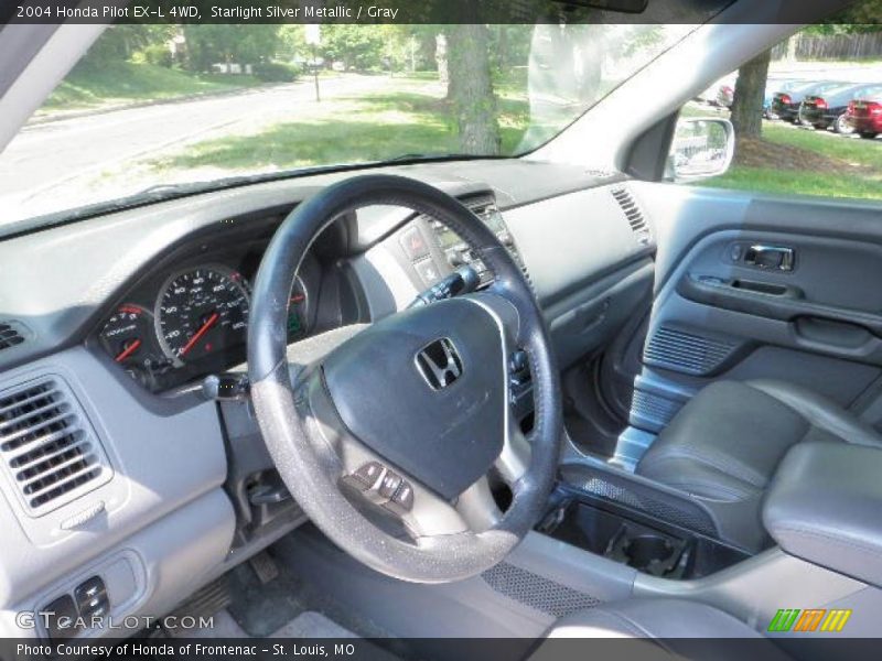 Starlight Silver Metallic / Gray 2004 Honda Pilot EX-L 4WD