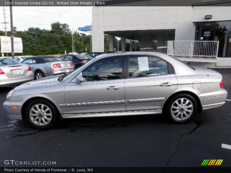 Brilliant Silver Metallic / Black 2003 Hyundai Sonata GLS V6
