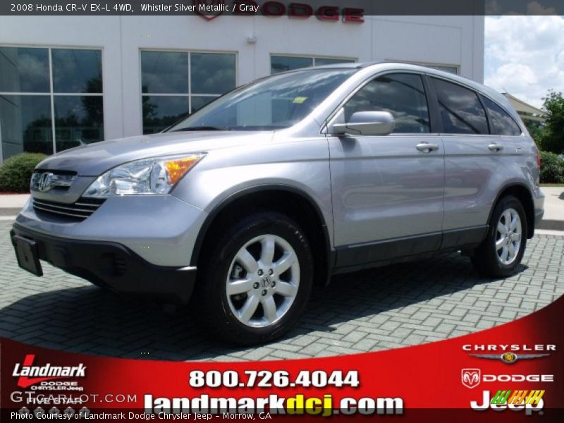 Whistler Silver Metallic / Gray 2008 Honda CR-V EX-L 4WD