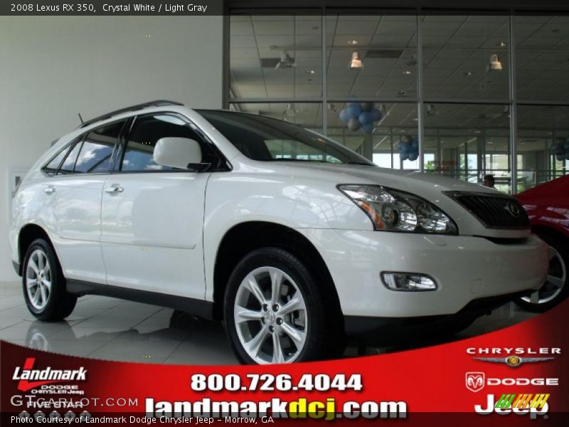Crystal White / Light Gray 2008 Lexus RX 350