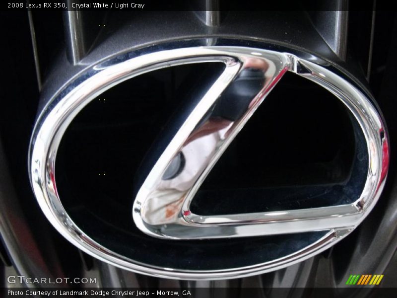 Crystal White / Light Gray 2008 Lexus RX 350