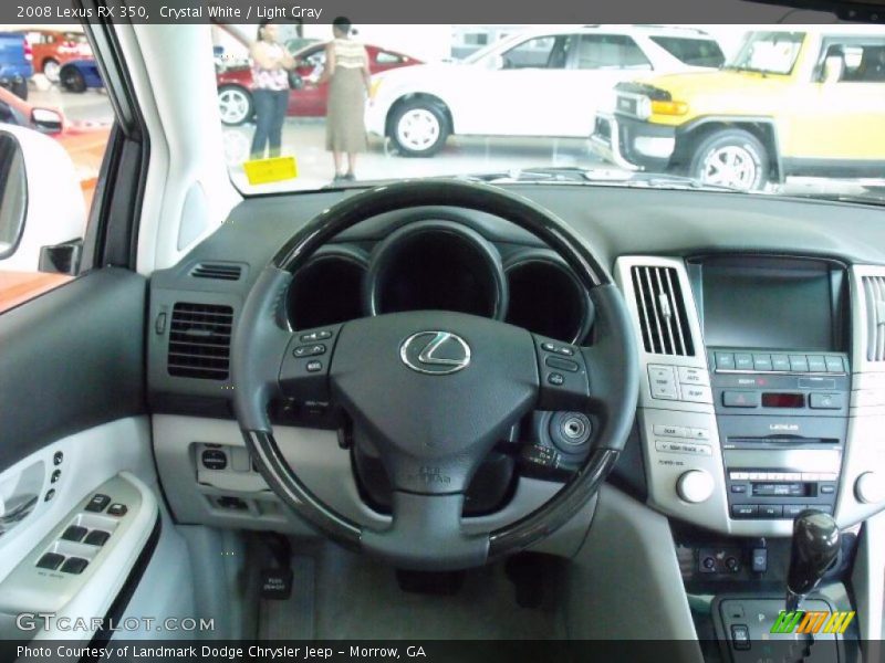 Crystal White / Light Gray 2008 Lexus RX 350
