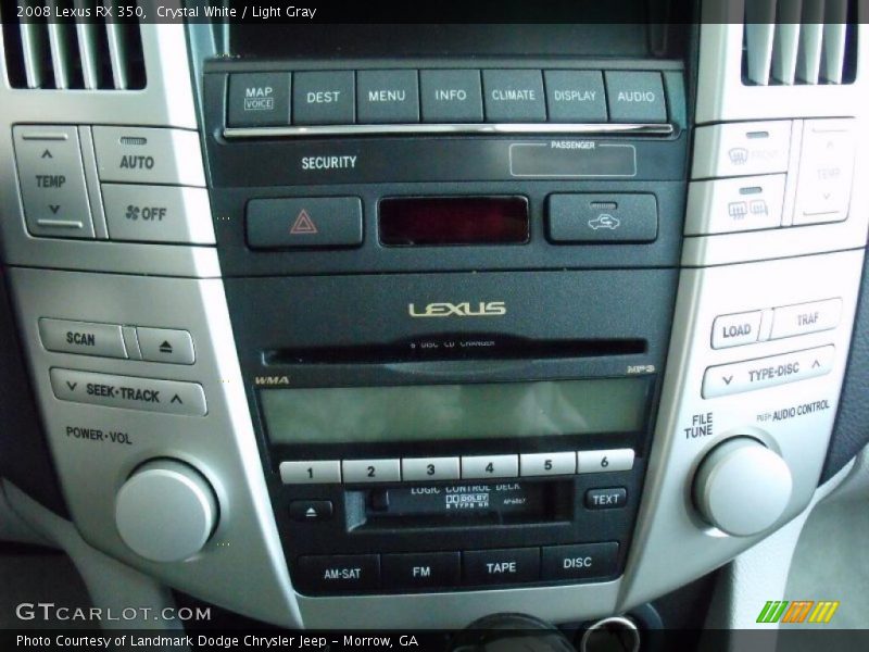 Crystal White / Light Gray 2008 Lexus RX 350