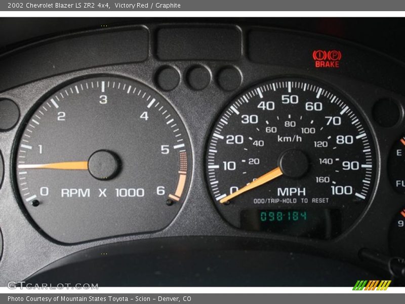 Victory Red / Graphite 2002 Chevrolet Blazer LS ZR2 4x4