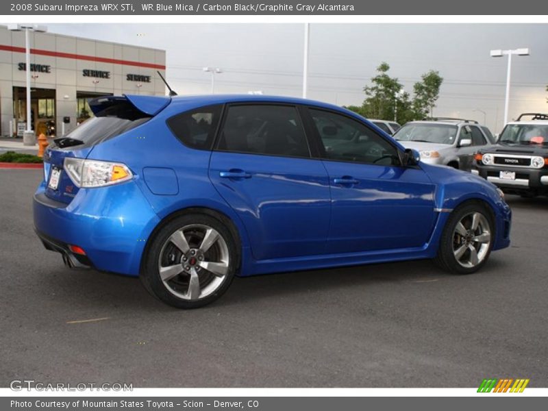 WR Blue Mica / Carbon Black/Graphite Gray Alcantara 2008 Subaru Impreza WRX STi