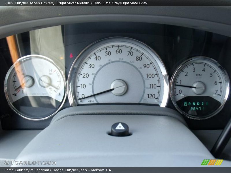 Bright Silver Metallic / Dark Slate Gray/Light Slate Gray 2009 Chrysler Aspen Limited