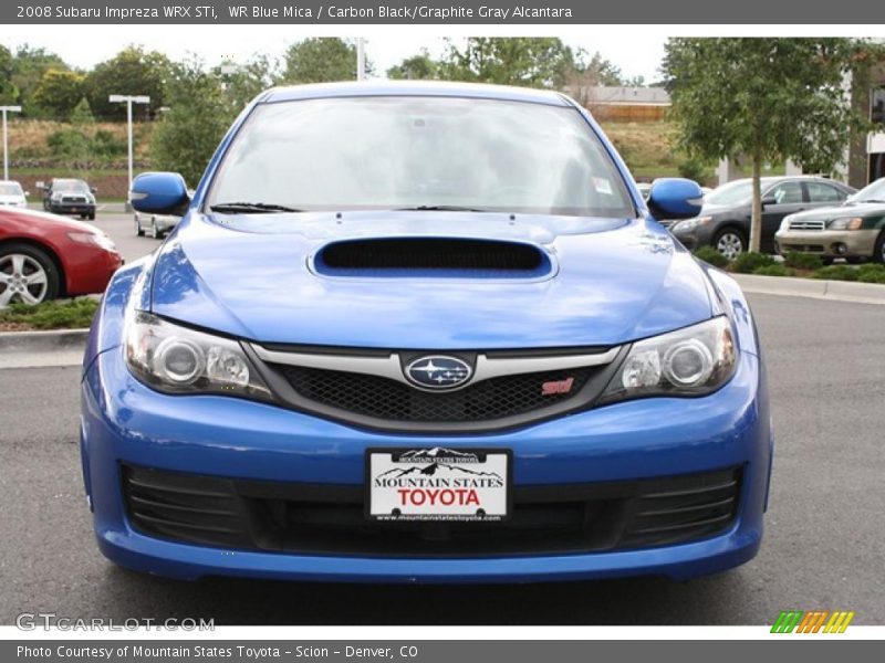 WR Blue Mica / Carbon Black/Graphite Gray Alcantara 2008 Subaru Impreza WRX STi