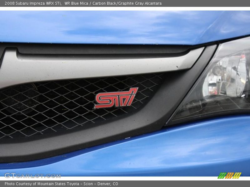 WR Blue Mica / Carbon Black/Graphite Gray Alcantara 2008 Subaru Impreza WRX STi
