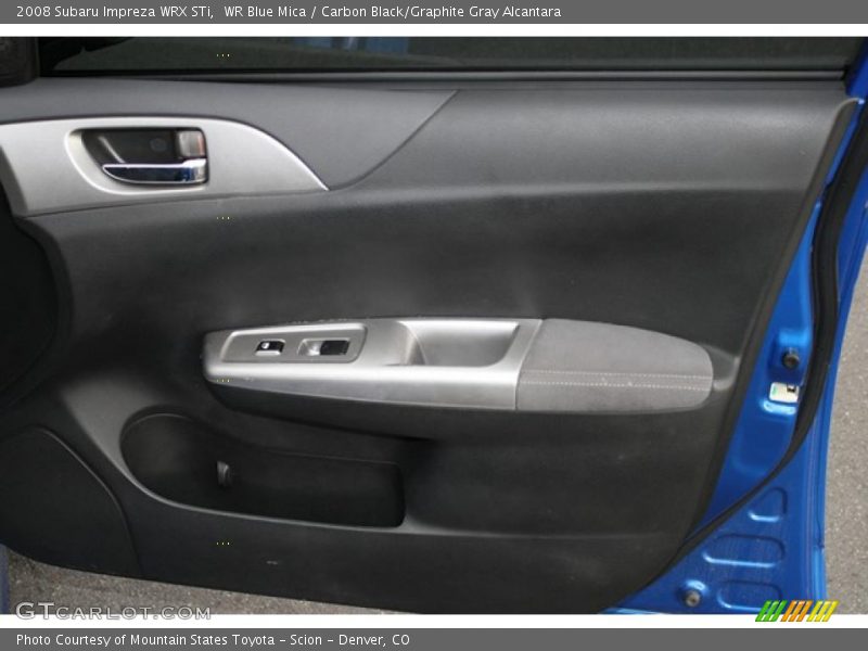 WR Blue Mica / Carbon Black/Graphite Gray Alcantara 2008 Subaru Impreza WRX STi