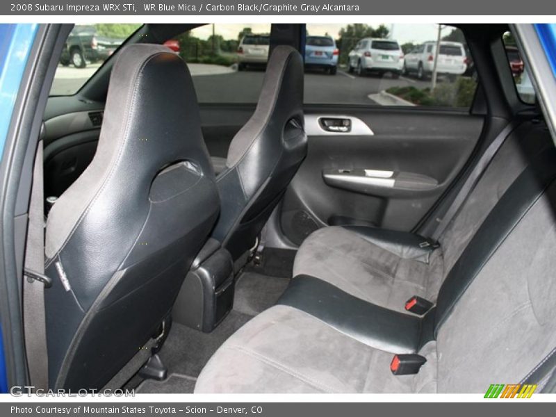 WR Blue Mica / Carbon Black/Graphite Gray Alcantara 2008 Subaru Impreza WRX STi