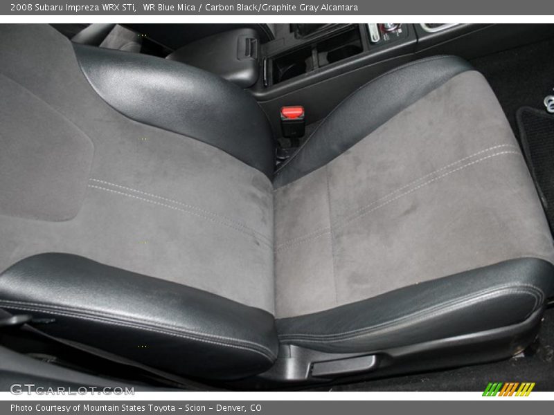 WR Blue Mica / Carbon Black/Graphite Gray Alcantara 2008 Subaru Impreza WRX STi