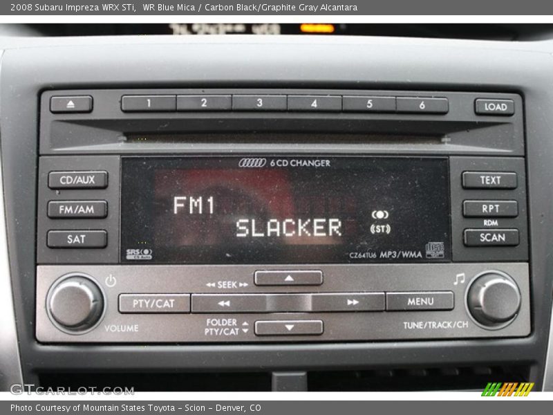 WR Blue Mica / Carbon Black/Graphite Gray Alcantara 2008 Subaru Impreza WRX STi
