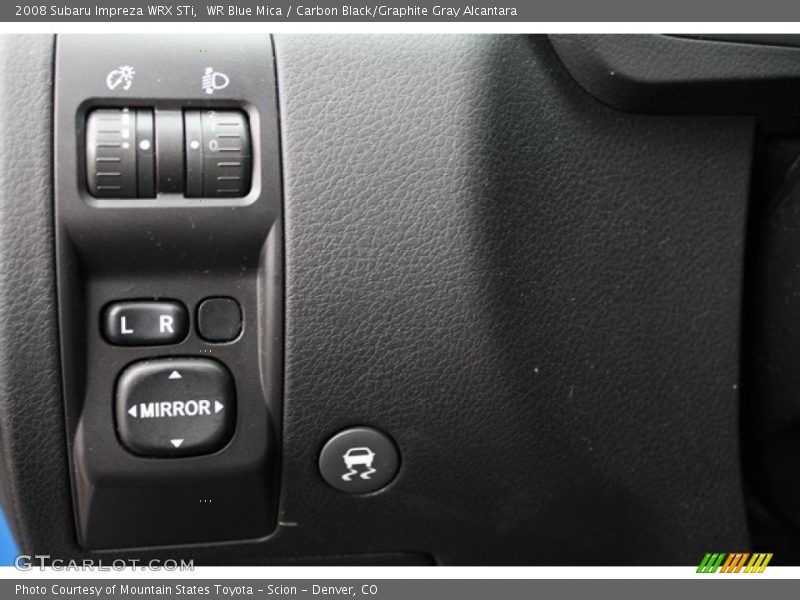 WR Blue Mica / Carbon Black/Graphite Gray Alcantara 2008 Subaru Impreza WRX STi