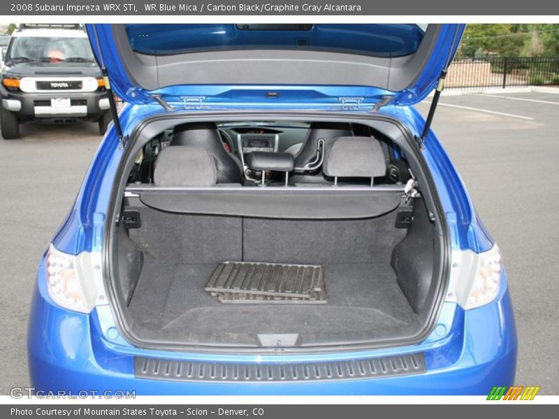 WR Blue Mica / Carbon Black/Graphite Gray Alcantara 2008 Subaru Impreza WRX STi