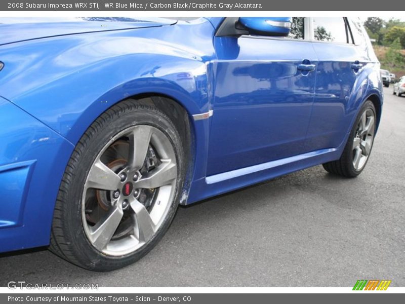 WR Blue Mica / Carbon Black/Graphite Gray Alcantara 2008 Subaru Impreza WRX STi