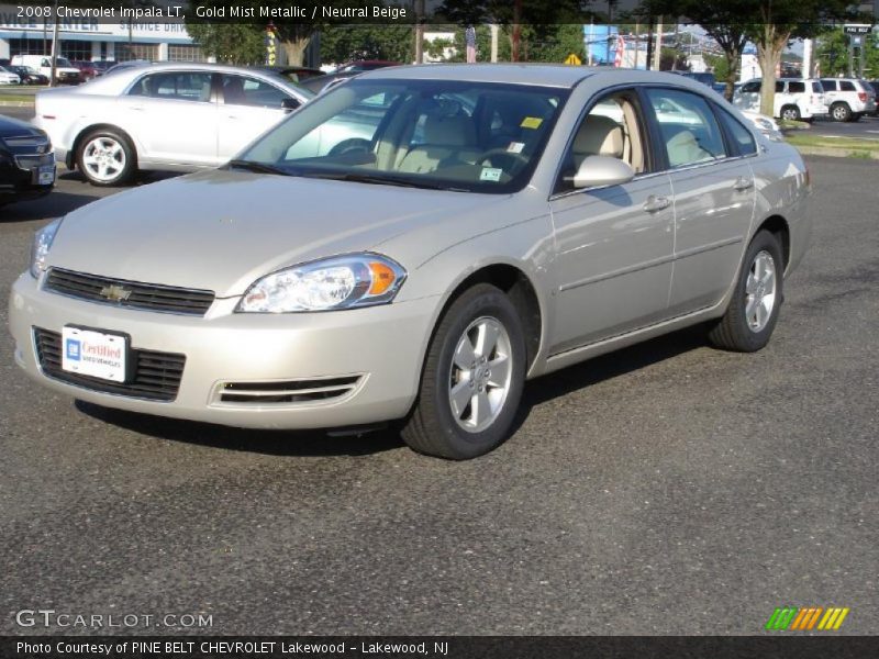 Gold Mist Metallic / Neutral Beige 2008 Chevrolet Impala LT