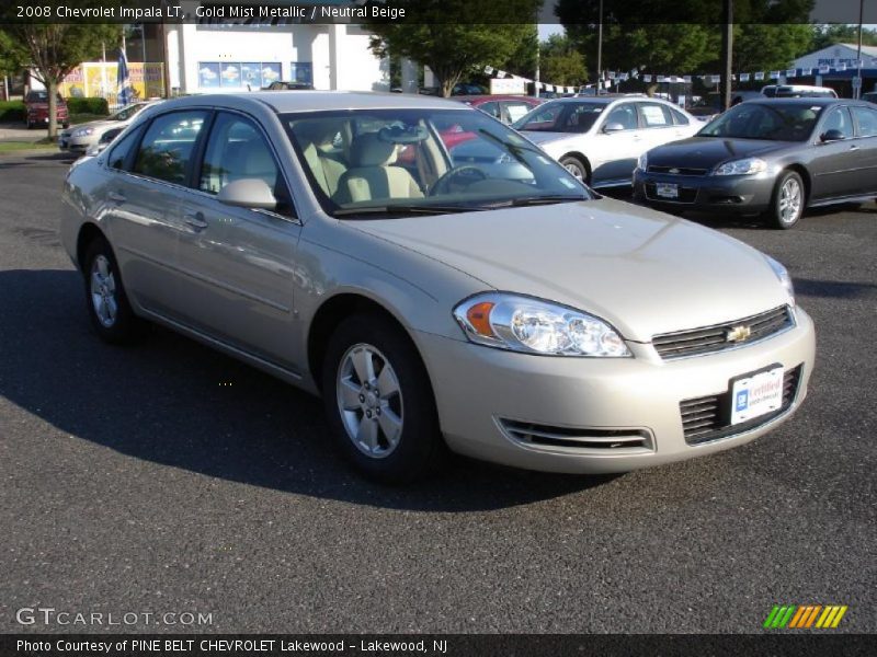 Gold Mist Metallic / Neutral Beige 2008 Chevrolet Impala LT