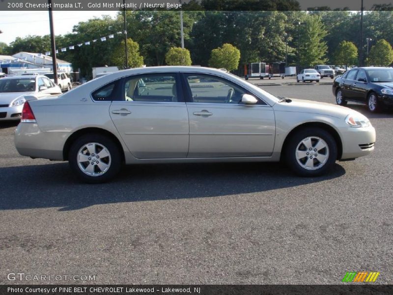 Gold Mist Metallic / Neutral Beige 2008 Chevrolet Impala LT