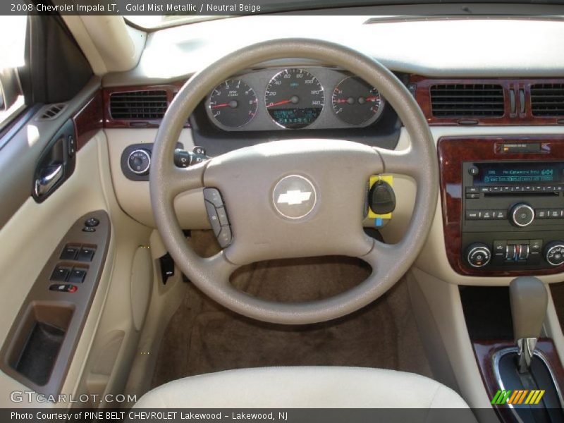 Gold Mist Metallic / Neutral Beige 2008 Chevrolet Impala LT