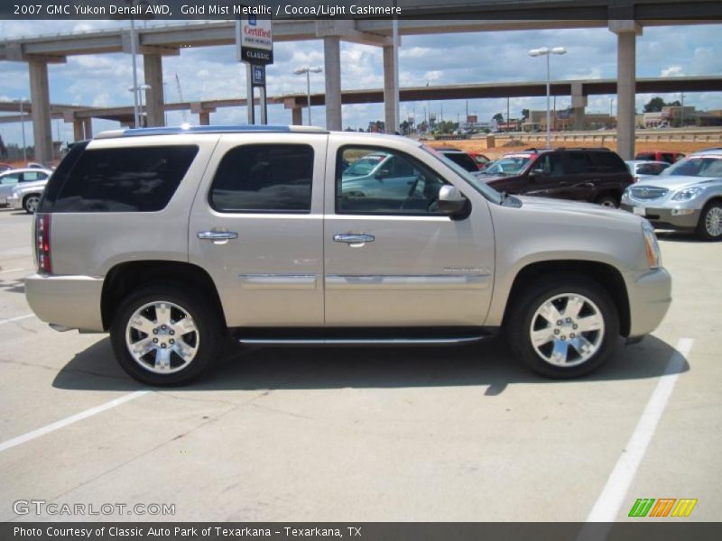 Gold Mist Metallic / Cocoa/Light Cashmere 2007 GMC Yukon Denali AWD
