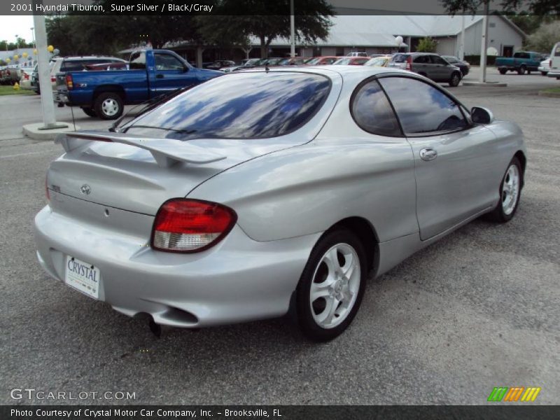 Super Silver / Black/Gray 2001 Hyundai Tiburon